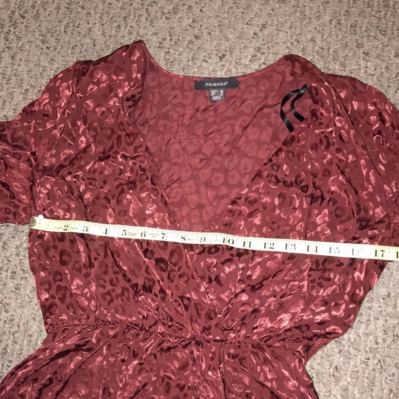 Primark Leopard print Burgundy Silk Romper💋💋 - Picture 3 of 4